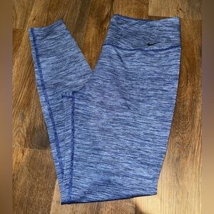 NIKE Legend Dri-Fit Women's Size Large Tight Fit Blue White Leggings NWOT